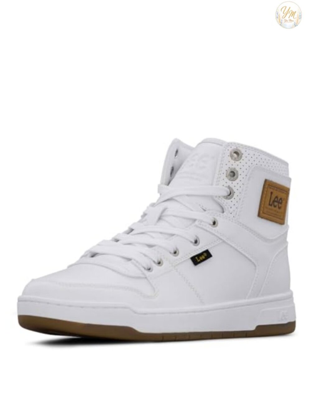 Men's Faux Leather High Top Fashion Sneakers Lace Up Retro Court